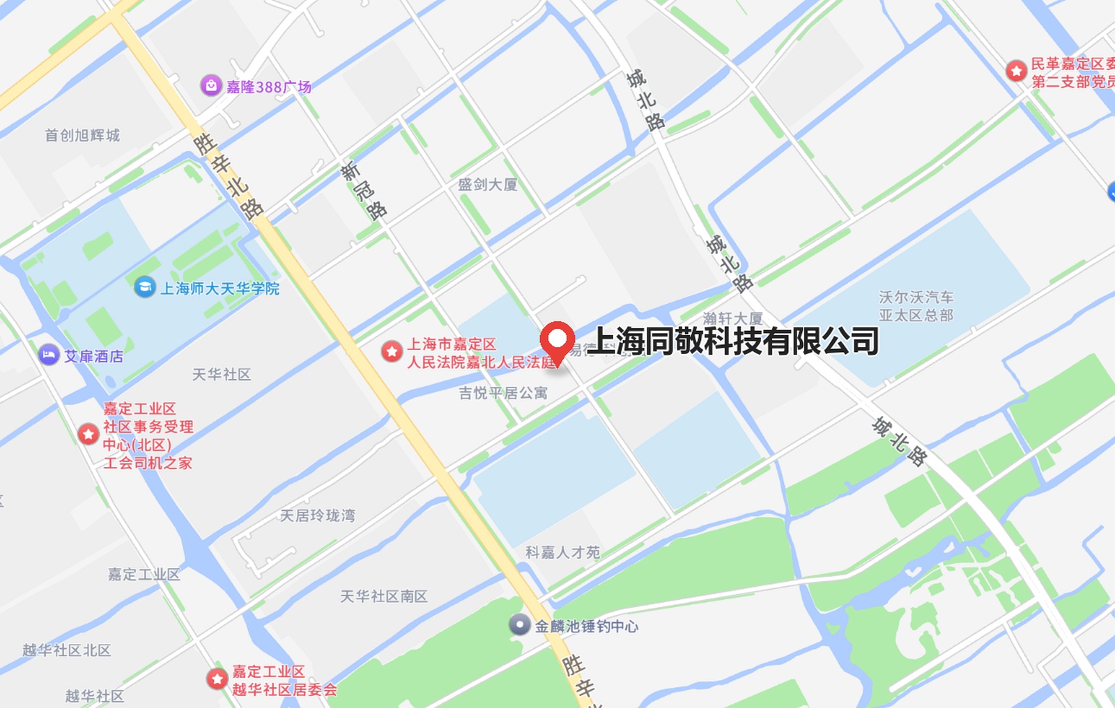 上海同敬科技有限公司总部位置